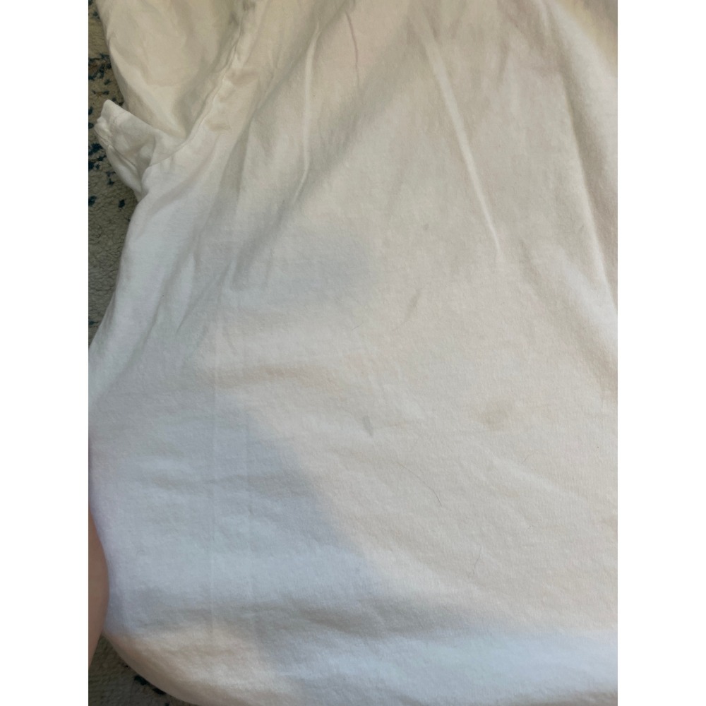 Old Navy EveryWear Bonjour Paris Graphic Tee White Short Sleeve Cotton T-Shirt M - Picture 7 of 7